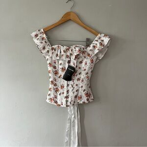 NWT Corset Story Floral Cotton Corset Top Size UK 6 / US 2 Originally $275